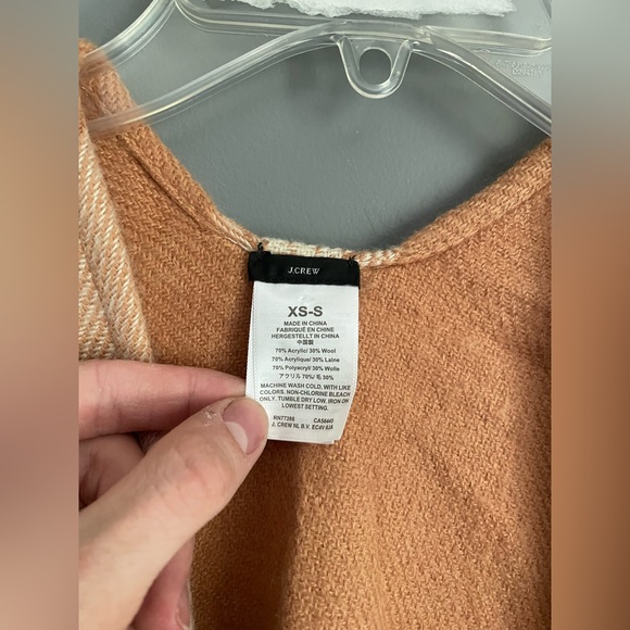 J.Crew Reversible Blanket Poncho in Peach Pink Womens Size XS - Picture 4 of 5